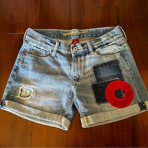 Patchwork denim shorts fishman donuts phish jorts tour shakedown phunky ♻️⭕️🩵 S